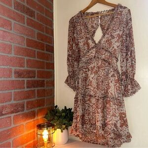 Paisley Longsleeve Dress
